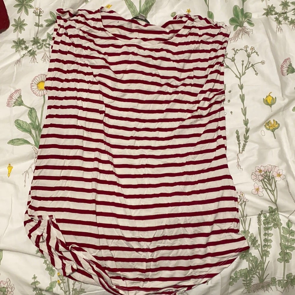 red stripe shirt